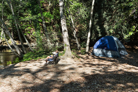 Camping in Big Sur alongside the Big Sur River